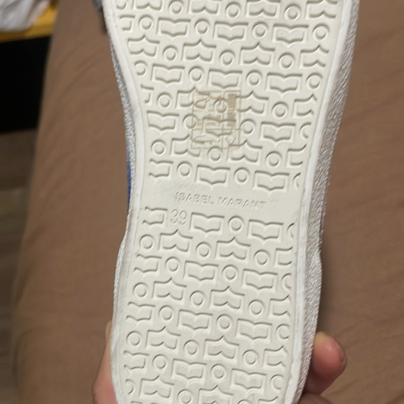 ISABEL MARANT BLUE/PINK MULTIPRINT HIGH TOP SNEAKERS - Picture 5 of 10